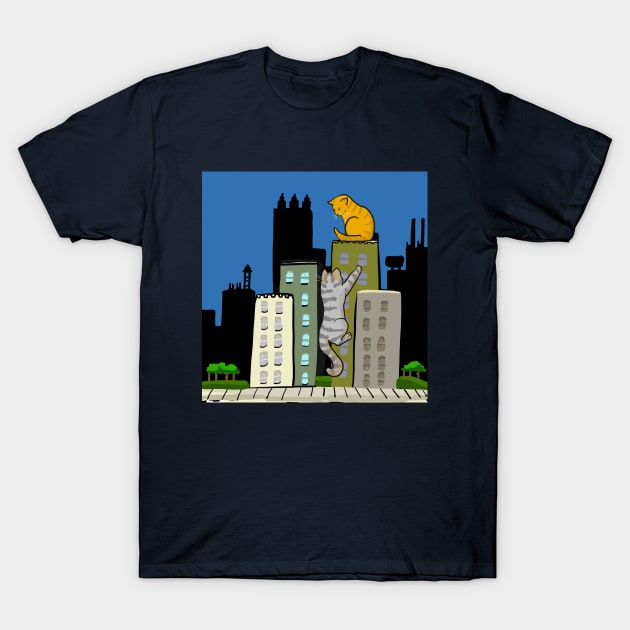 Rampage Cats T-Shirt by Rillion